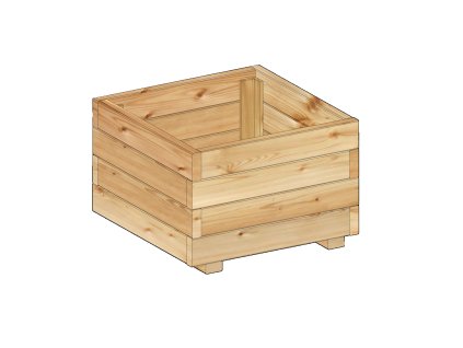 Vyvýšený záhon LANITPLAST POTTING4 40x40x27cm hnědý