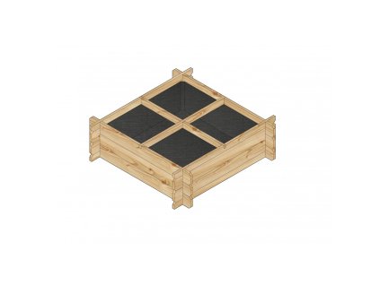 Vyvýšený záhon LANITPLAST POTTING1 100x100x20 cm hnědý