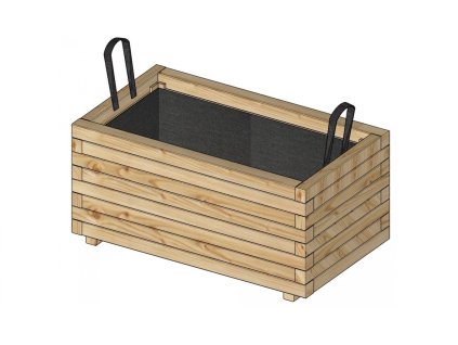 Vyvýšený záhon LANITPLAST MADRID3 30x70x28 cm hnědý