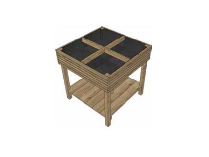 Vyvýšený záhon LANITPLAST STILT2 80x80x80 cm hnědý