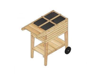 Vyvýšený záhon LANITPLAST STILT1 40x85x80 cm hnědý