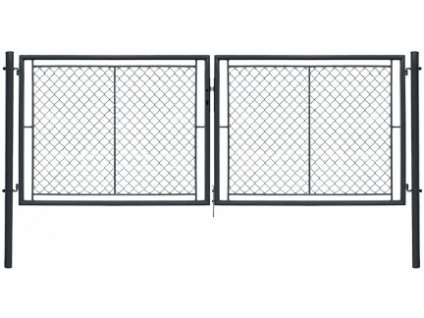 Brána dvoukřídlá zahradní IDEAL II 3605 x 950 mm RAL 7016 antracit