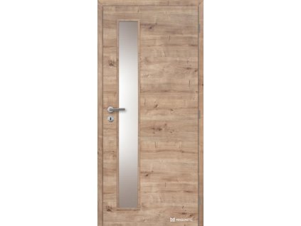 Dveře interiérové Vertika sklo 80 cm CPL laminát Deluxe DTD DOORNITE