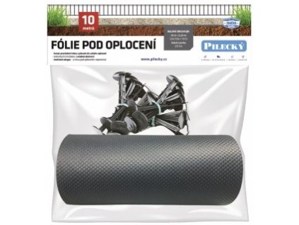 Fólie pod plot 25 cm / 10 m + 20 ks plastových hřebů set Pilecký