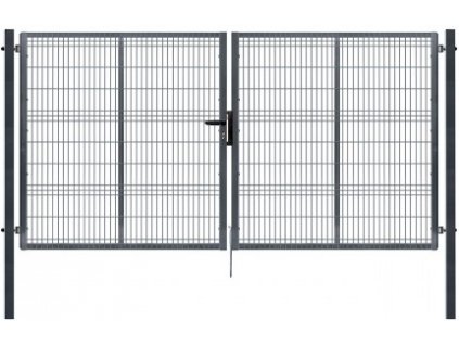 Dvoukřídlá zahradní brána PILOFOR antracit 4118 x 2045 mm FAB