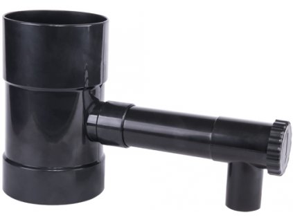 Lapač sběrač dešťové vody s ventilem 100 mm černý Bradas