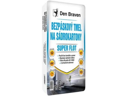 bezpaskovy tmel na sadrokartony super flot den braven