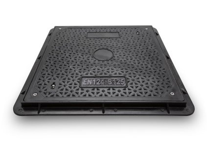 poklop pojezdovy axedo b125 kompozitni s ramem 750 x 750 mm cerny