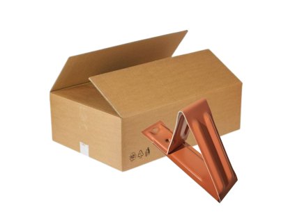 Protisněhový hák krátký MDM pro plechové krytiny TYP "SGN100" 34 x 125 mm - cihlový RAL 8004 - 100 ks