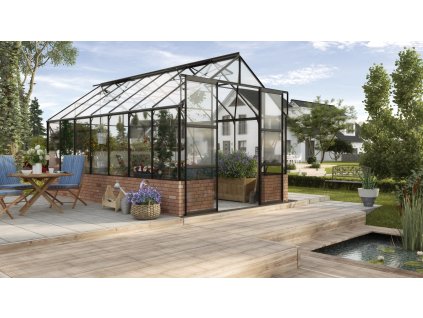 Skleník VITAVIA CASSANDRA 11500 čiré sklo 3 mm černý