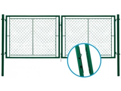 Brána dvoukřídlá zahradní IDEAL II 3605 x 1950 mm DOPRODEJ