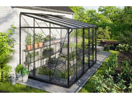 Skleník VITAVIA IDA 6500 čiré sklo 3 mm + PC 6 mm černý