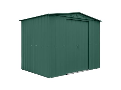 Kovový zahradní domek GLOBEL 86 se střešním oknem zelený