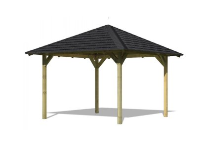 Zahradní altán KARIBU CORDOBA 68820 s černým střešním šindelem