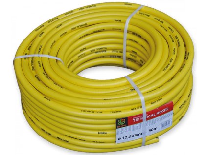Technická hadice BK / YL žlutá 17 bar 12,5*3 mm 50 m