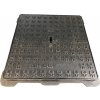 Poklop pojezdový C250 pro revizní šachtu DAKOTA litinový s rámem 550 x 550 mm černý