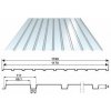 Omak Line Plechová fasádní krytina trapézový plech T8 0,5 PE mat 35μm