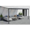Hliníková pergola LANITPLAST WALL 33 antracit + opál PC