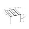 Hliníková pergola LANITPLAST WALL 33 antracit + opál PC