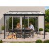 Hliníková pergola LANITPLAST WALL 43 antracit + čirý PC