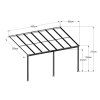 Hliníková pergola LANITPLAST WALL 43 bílá + opál PC