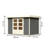 57720 1 dreveny domek karibu askola 4 3 02 x 2 17m sedy
