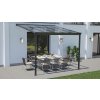 Hliníková pergola LANITPLAST WALL 33 FSX antracit + čirý PC