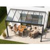 Hliníková pergola LANITPLAST WALL 33 FSX antracit + čirý PC