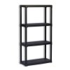 Plastový regál LINEA TEMPO 4 police 70 x 30 x 133 cm černý