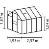 Skleník VITAVIA VENUS 5000 PC 6 mm stříbrný