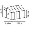 Skleník VITAVIA VENUS 6200 PC 6 mm stříbrný