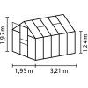 Skleník VITAVIA VENUS 6200 PC 6 mm zelený