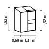 Skleník VITAVIA IDA 900 čiré sklo 3 mm černý