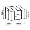 Skleník VITAVIA IDA 3300 čiré sklo 3 mm černý