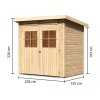 Dřevěný zahradní domek KARIBU GLUCKSBURG 2 68189 natur