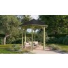Zahradní altán KARIBU LISABON 68811 s černým střešním šindelem