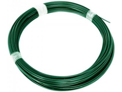 Napínací drôt na pletivo poplastovaný 52 m zelený 3,4mm Pilecký