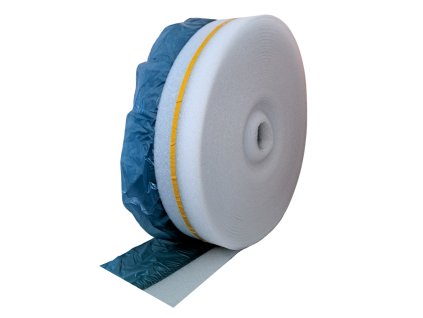 Dilatačný pás MIRELON s PE fóliou a samolepiacou páskou 5 x 150 mm - role 50 m