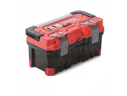 Kufor na náradie TITAN Plus červený plastový box na náradie 554 x 286 x 276 mm