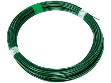 Napínací drôt na pletivo poplastovaný 26 m zelený 3,4 mm Pilecký