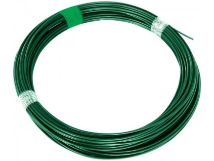 Napínací drôt na pletivo poplastovaný 26 m zelený 3,4mm Pilecký