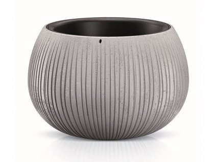 Plastové kvetináče Beton Bowl sivá Ø 37 cm