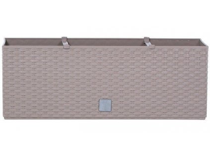 Samozavlažovacie truhlíky ratanové Rato Case mocca 80 x 33 cm
