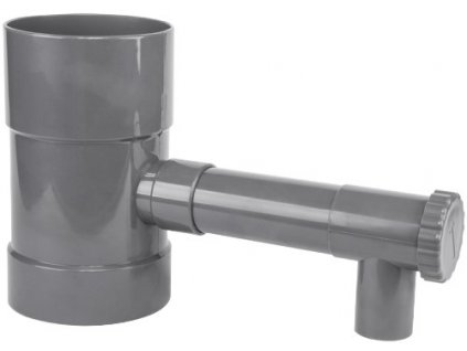 Zberač dažďovej vody s ventilom 100 mm sivý