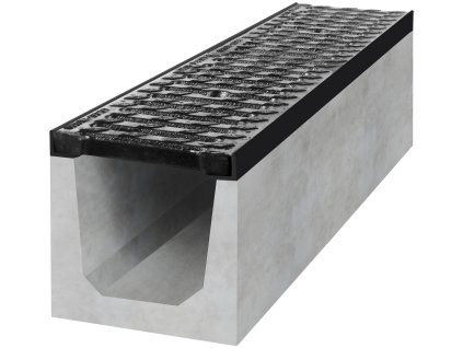 odvodnovaci betonovy zlab bielbet b125 litinova mriz 1000 x 200 x 200 mm