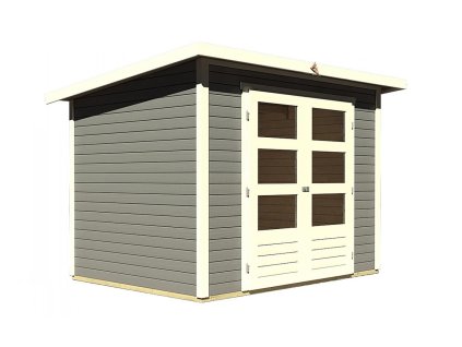 DREVENÝ DOMČEK KARIBU STOCKACH 3 (82979) TM. SIVÝ