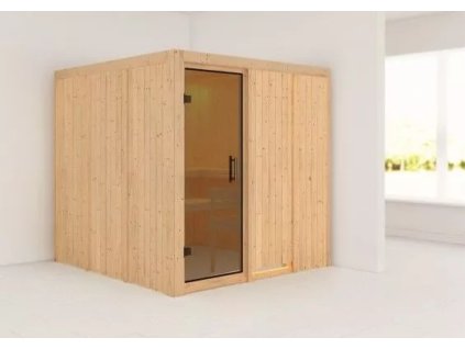 Fínska sauna KARIBU RODIN pre interiér 196 x 196 x 198 cm