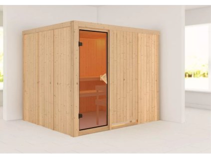 Fínska sauna KARIBU GOBIN pre interiér 231 x 196 x 198 cm