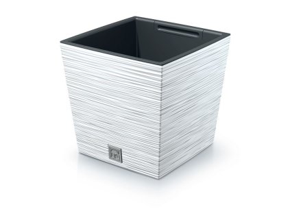 Kvetináč FURU SQUARE LOW 24 cm bílá