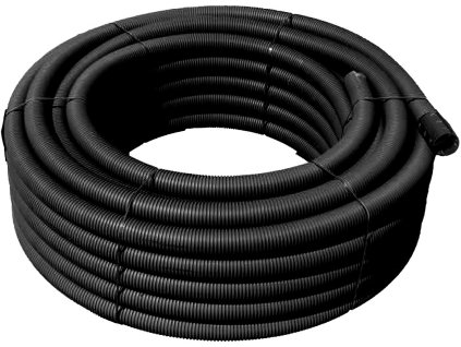 15712 drenazni trubka pe dn65 neperforovana zesilena 50 m cerna